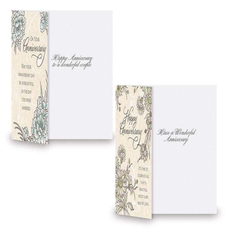 Current Expressions of Faith Anniversary Cards - Set of 8 (4 designs), Large 5" x 7" Religious Wedding Anniversary Cards with Bible Verse Inside, White Envelopes - Image 2